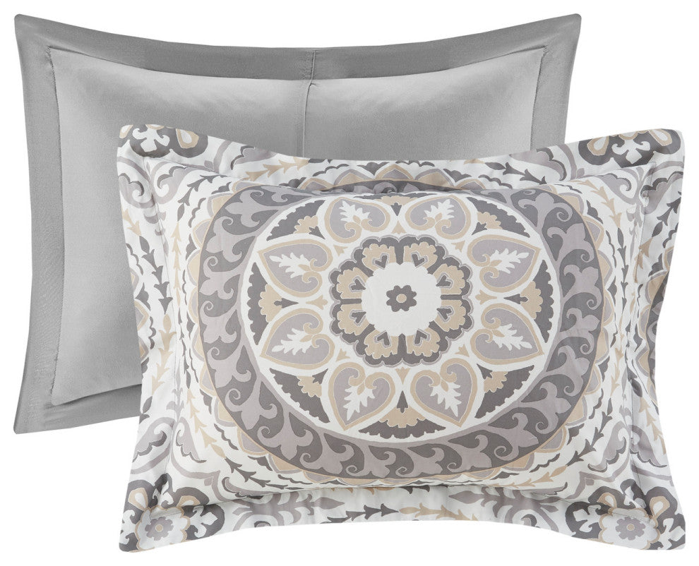 Madison Park Microfiber Printed 7-Piece Comforter Set, Twin