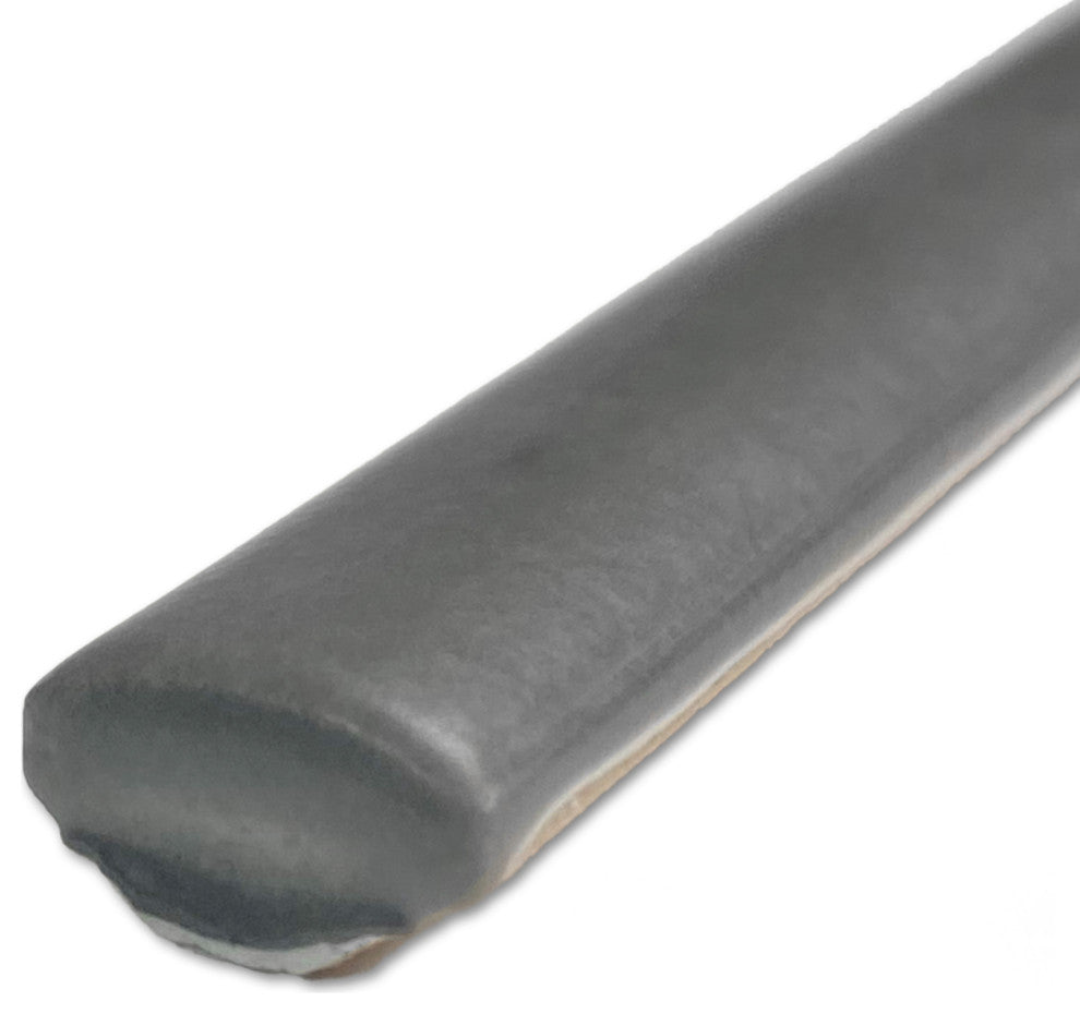 Coco Demi-Bullnose Matte Black Hat Ceramic Wall Trim