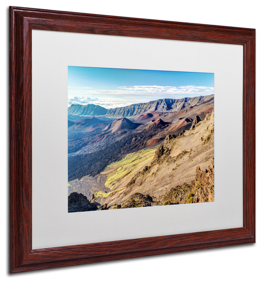 Pierre Leclerc ''Kalahaku Lookout'' Matted Framed Art, Wood Frame, White, 20x16