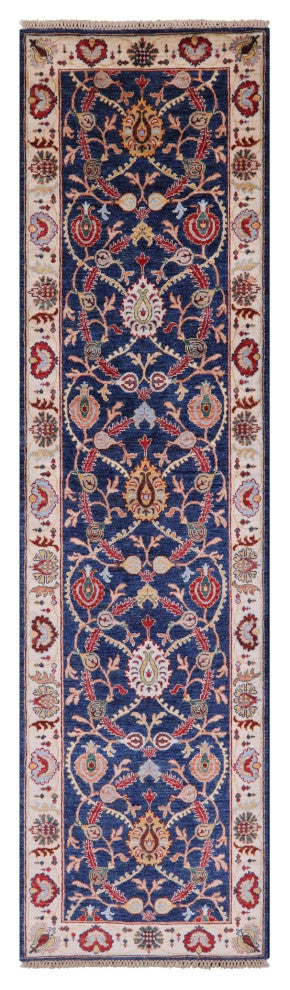 Persian Tabriz Handmade Wool Runner Rug 2' 7" X 9' 10" Q8398