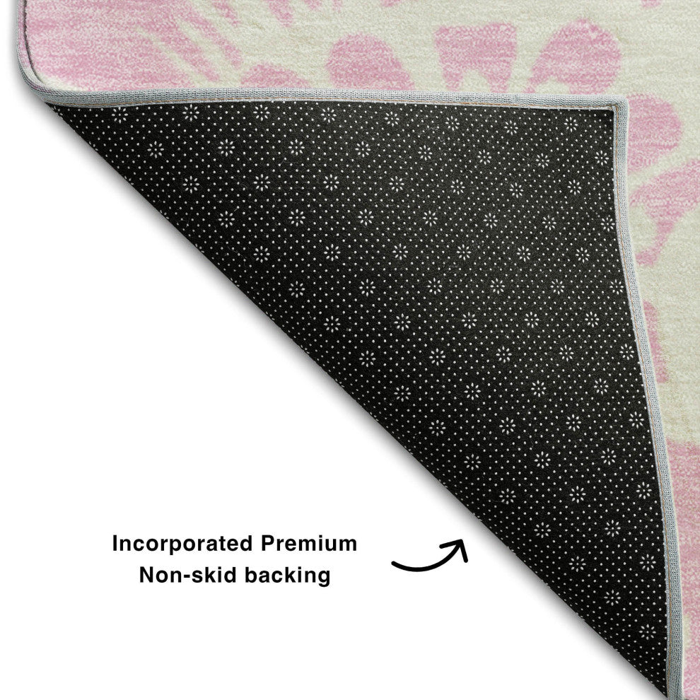 Premium Machine Washable Mayfield AMF551 Pink 8' x 10' Rug