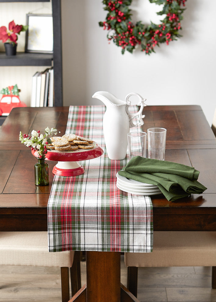 Christmas Plaid Table Runner 14x72