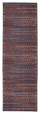 Welch Oriental Machine Washable Tan/Blue Rug, 2'7"x8' Runner