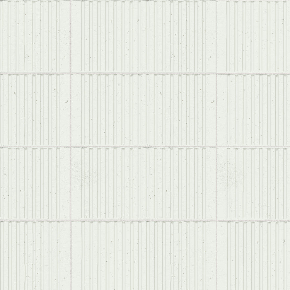Kings Loft White Fluted Ceramic Wall Tile