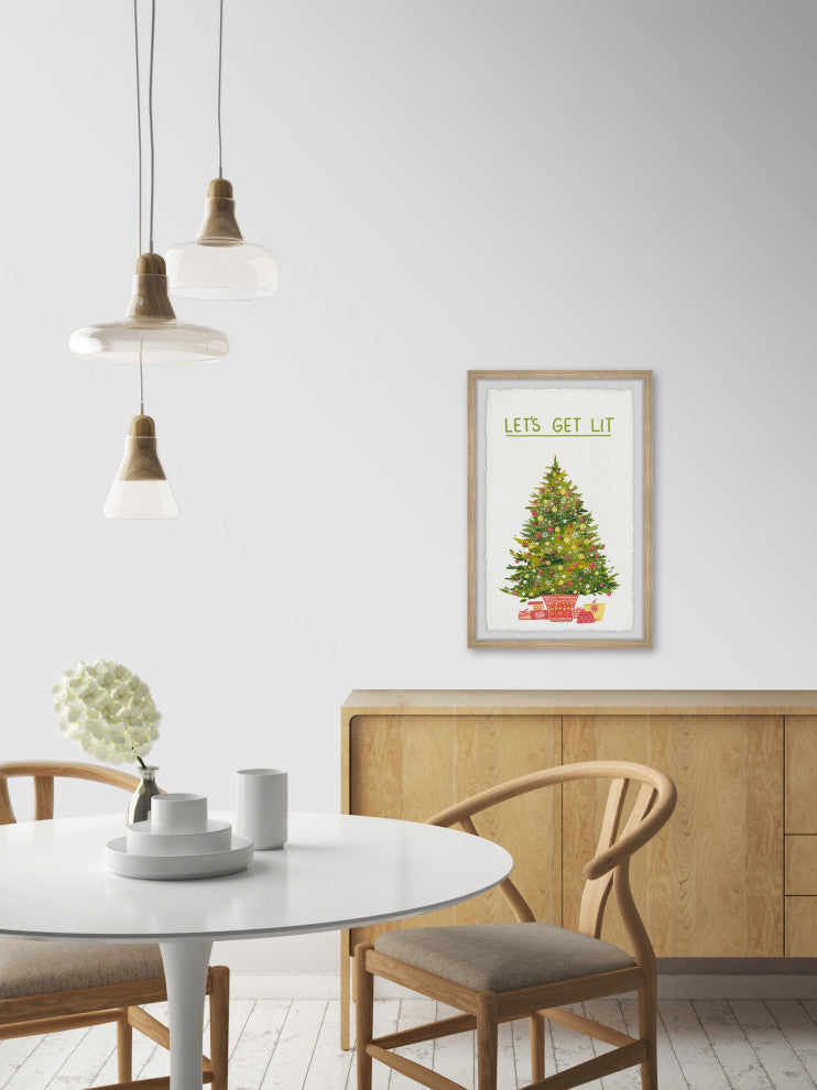 "Light Up the Tree" Framed Painting Print, 12x18