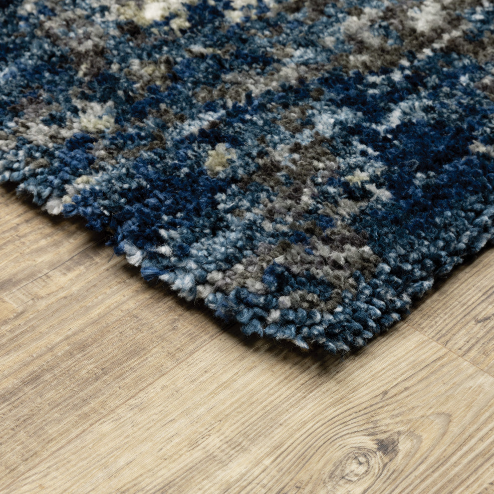 Ashton Abstract Shag Area Rug, 9.10X12.10