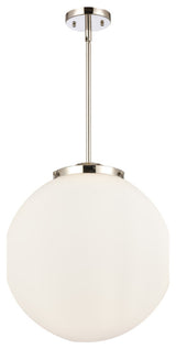 Beacon Pendant, Polished Nickel, Matte White, Matte White