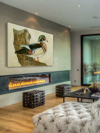 "Woodduck" Painting Print on Wrapped Canvas, 30"x20"