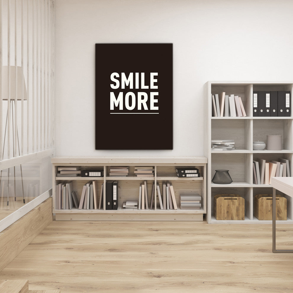 Mod Made "Smile More" Canvas Wall Art, 11"x16"