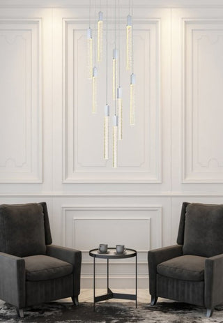 Elegant Lighting 2067D24 Weston 9 Light 24"W LED Crystal Multi - Chrome