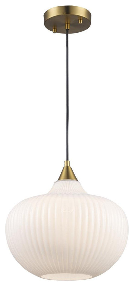 Aristo 1 Light Pendant, Antique Gold