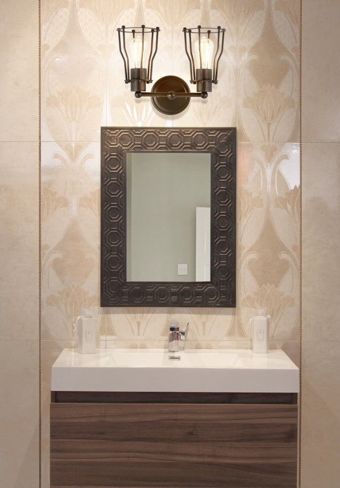 Evelyn Metal Vanity Light, Oil Rubbed Bronze, 2-Light