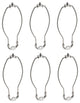 Aspen Creative 20007-26, 10" Heavy Duty Lamp Harp With Saddle Satin Nickel 6Pk