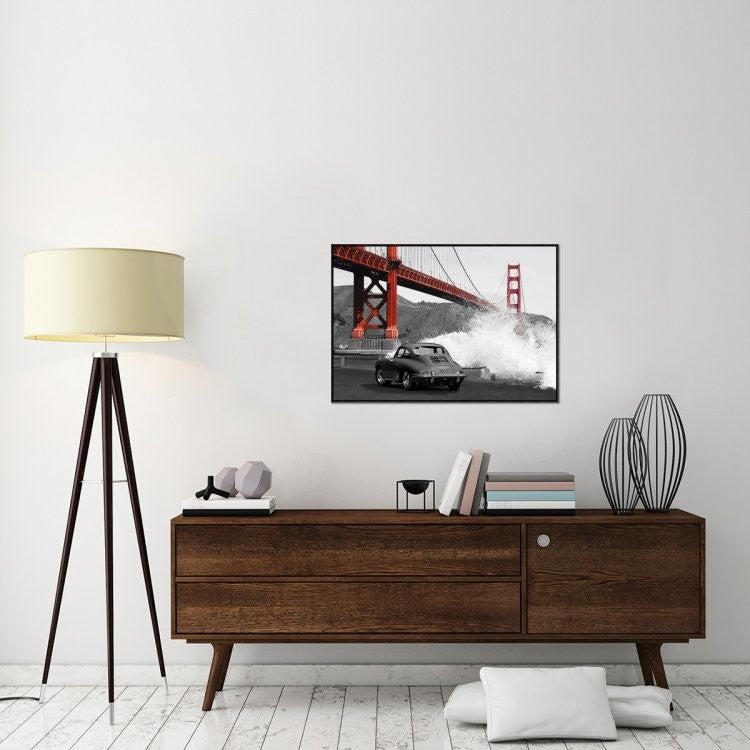 "Under the Golden Gate Bridge, San Francisco (BW)"  by Gasoline Images, 37x25"