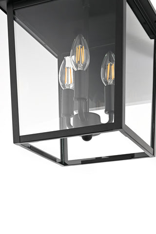 Home Living 10" Outdoor Wall Sconce, Black