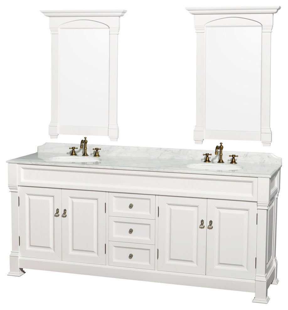 Andover Double Bathroom Vanity With Mirrors, 80"