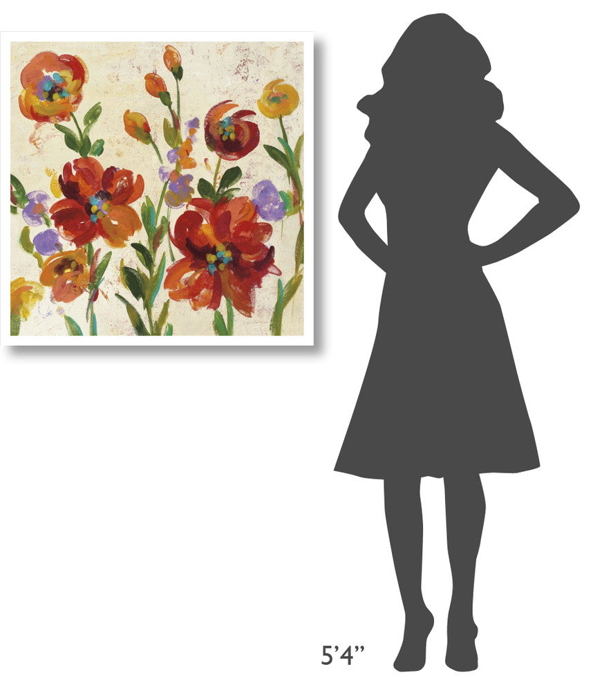 "July in the Garden II Cream Crop" Paper Print by Silvia Vassileva, 32"x32"