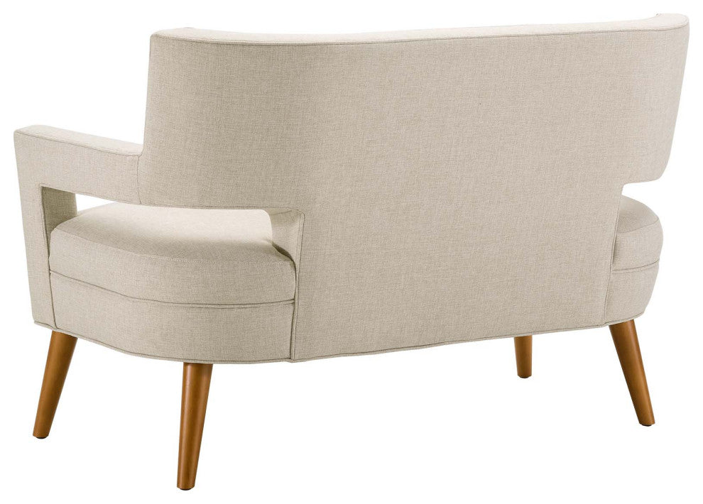 Armchair and Loveseat Sofa Set, Fabric, Beige, Modern, Living Lounge Hospitality