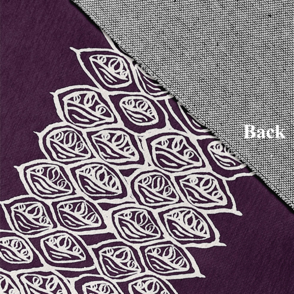 Cowry Stack Rug, Purple, 5'x7'