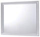 Wall Mirror with Molded Wooden Frame, White
