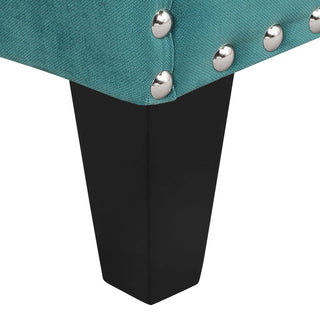 Norway Tufted Accent Chair with Nailhead Trim, Teal