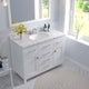 Caroline 48" Single Bath Vanity With Cultured Marble Quartz Top, White
