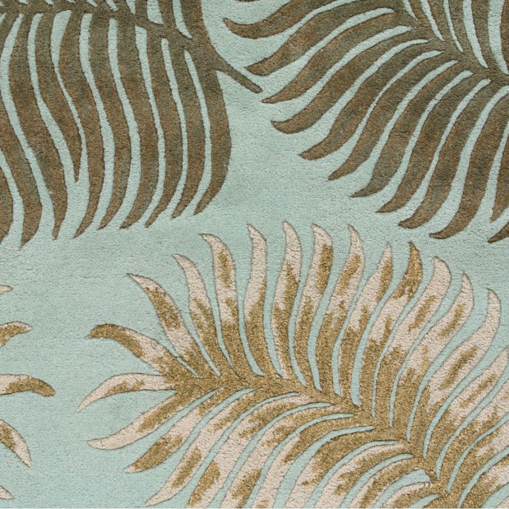 KAS Havana 2612 Aqua Fern View Area Rug, 5'x8'