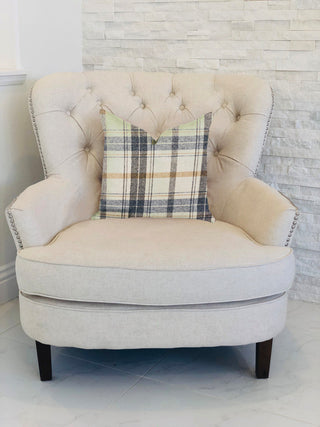 Plaid Rendezvous Luxury Throw Motif Pillow, 26"x26"