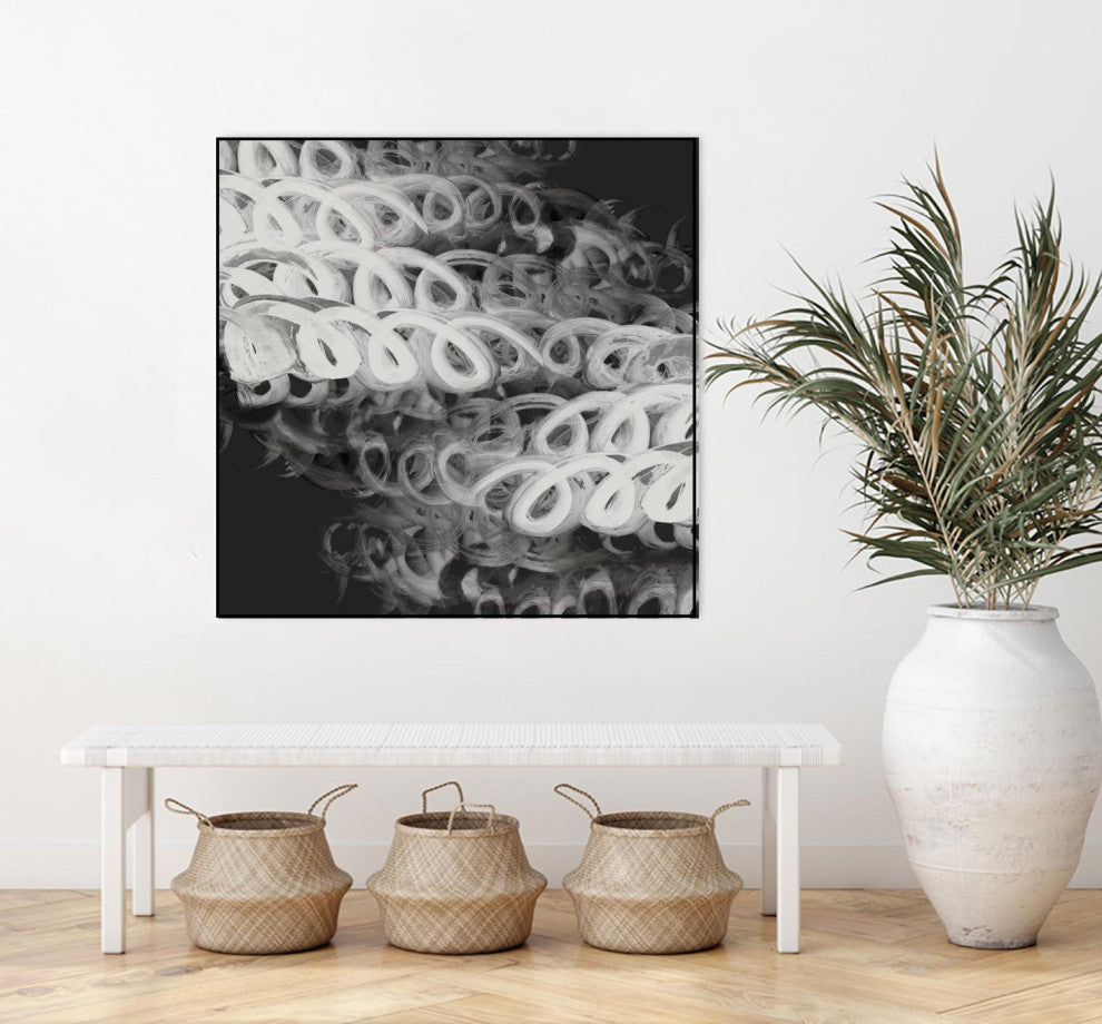 "Love Letters II" Framed Canvas by Giant Art 30"x30"