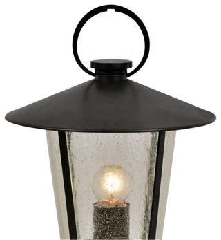 Crystorama AND-9207-SD-MK, 1-Light Outdoor Lantern Post, Matte Black