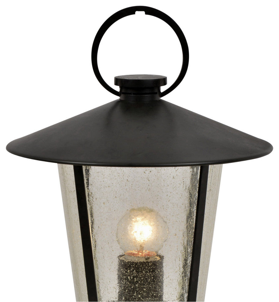 Crystorama AND-9207-SD-MK, 1-Light Outdoor Lantern Post, Matte Black
