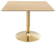 Verne 40" Square Dining Table Gold Natural -4756