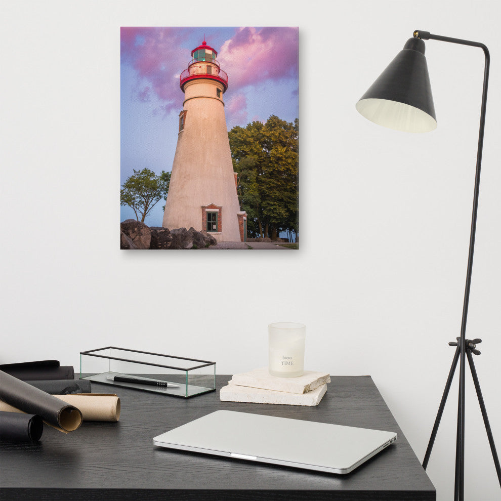 Marblehead Lighthouse at Sunset Coastal Landscape Canvas Prints, 16" X 20"