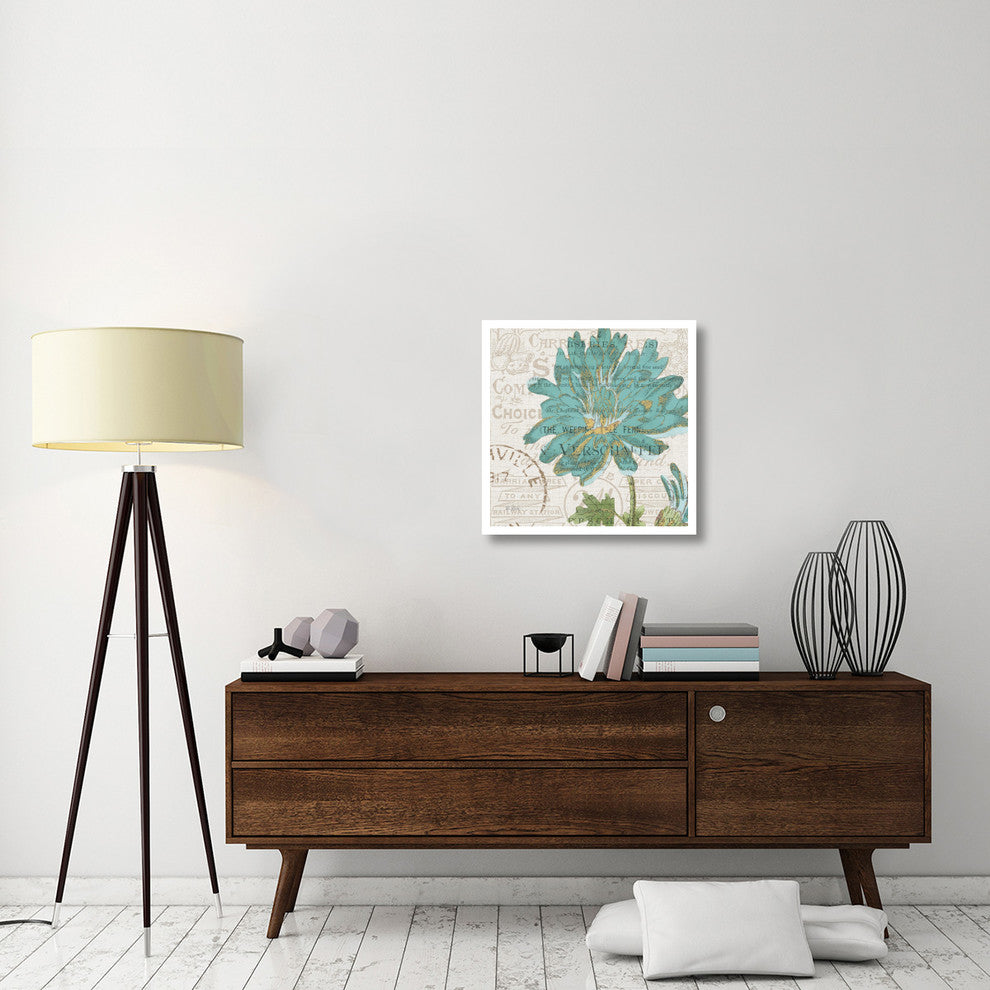 "Bookshelf Botanical IV" Digital Paper Print by Katie Pertiet, 26"x26"