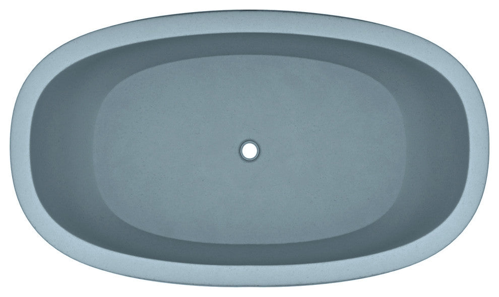 Avalon NativeStone Freestanding Soaking Tub, Ocean, 62"