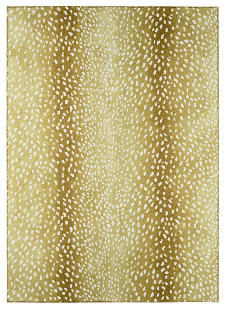 Indoor/Outdoor Mali ML3 Gold Machine Washable 3' x 5' Rug