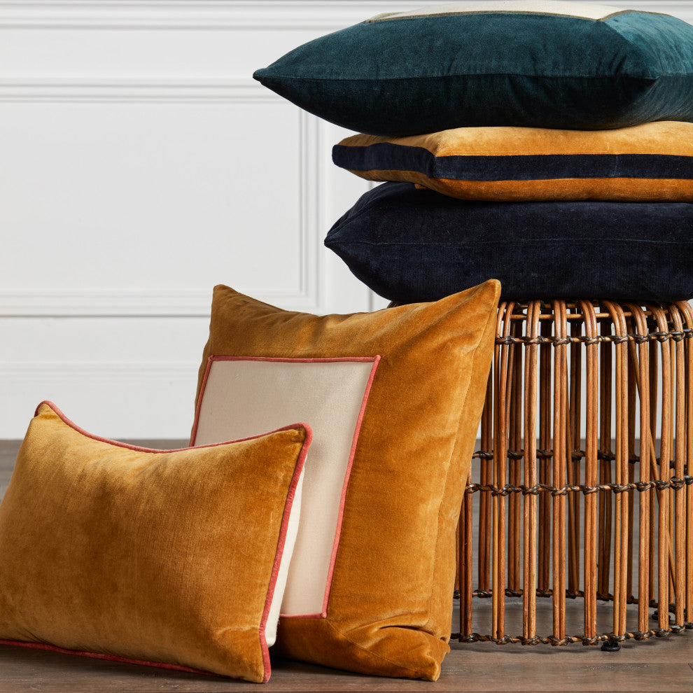 Jaipur Living Bryn Solid Throw Pillow, Gold, Poly Fill