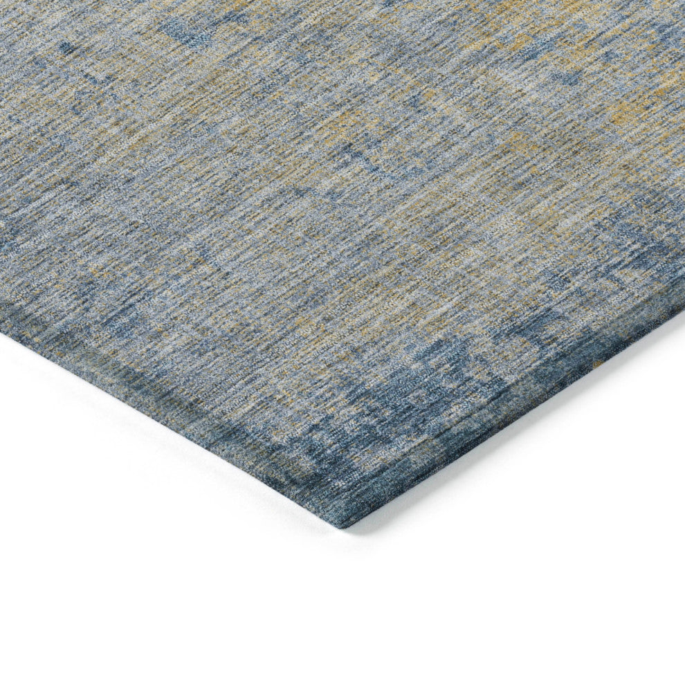 Machine Washable Indoor/Outdoor Chantille ACN1901 Navy 3' x 5' Rug