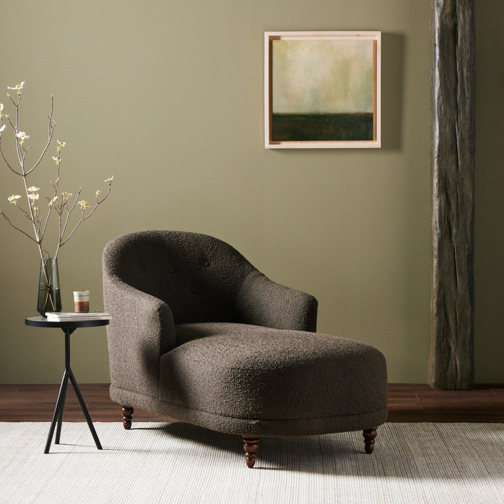 Marnie Chaise Lounge Knoll Mink, Aged Sienna