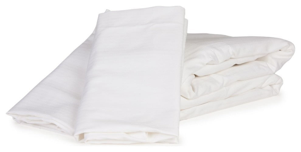 Herringbone Solid Sheet Set, White, Twin