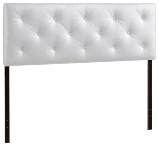 Baltimore Queen White Faux Leather Upholstered Headboard