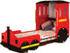 Twin Bed, Red Train Metal, MDF, PU, 25kg FR S Red Train