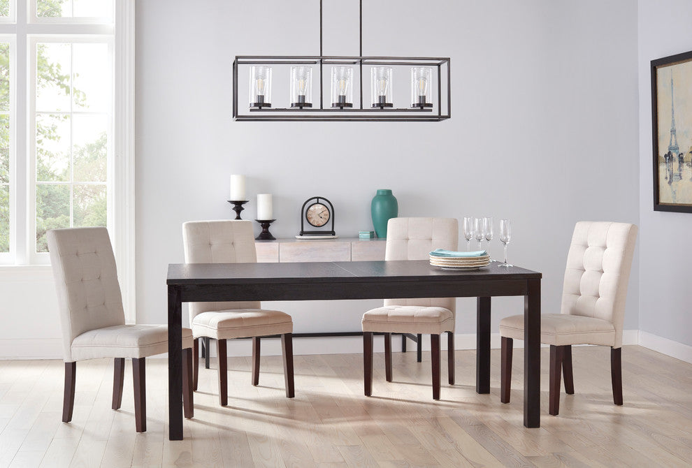 Linea di Liara Verona Box Frame Chandelier, Dark Bronze