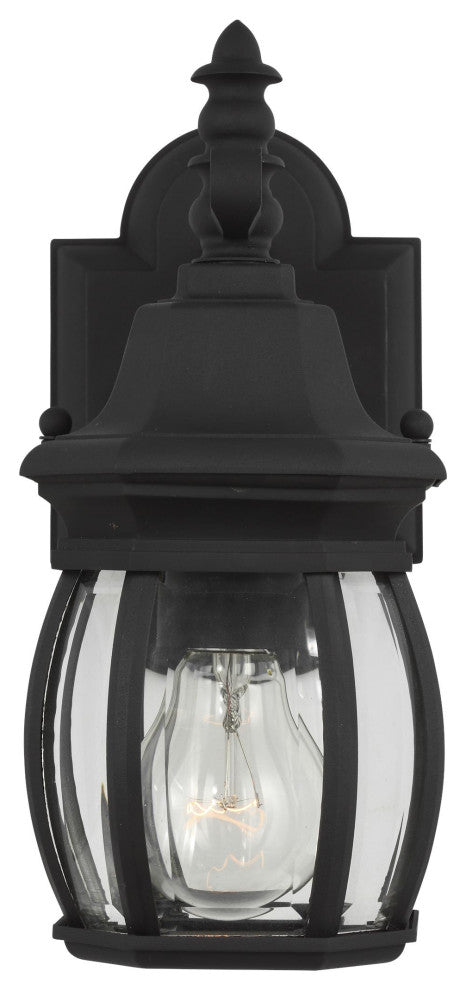 Wynfield Small 1-Light Outdoor Wall Lantern, Black
