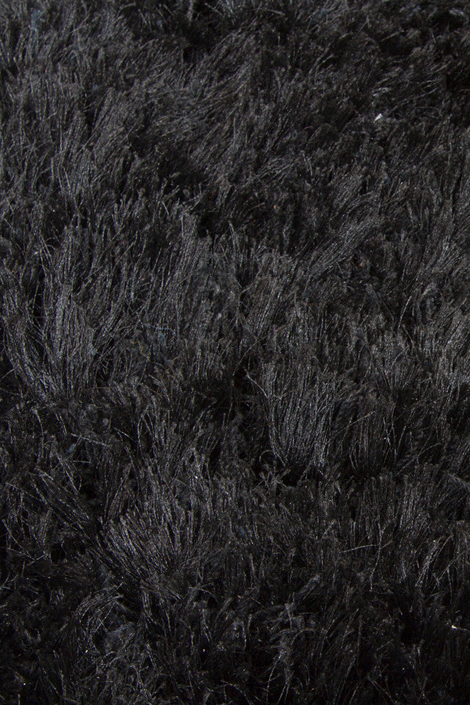 Oyster Contemporary Area Rug, Black, 7'9"x10'6"