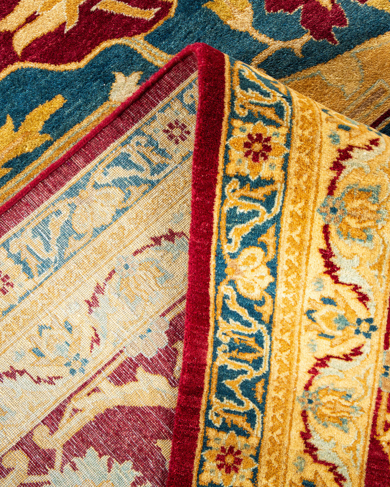 Mogul, One-of-a-Kind Hand-Knotted Area Rug Red, 9' 0" x 12' 1"