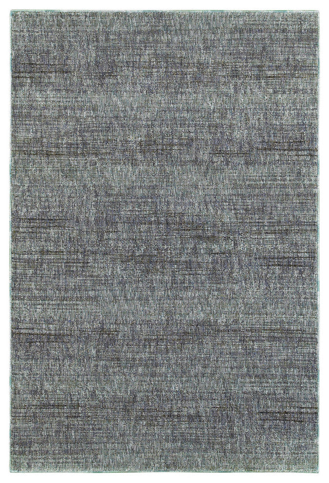 Oriental Weavers Sphinx Atlas 8033J Solid Color Rug, Blue/Gray, 3'3"x5'2"