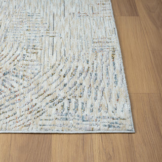 Brynn Light Gray/Ivory Minimal Abstract Indoor Area Rug, 2' x 3'