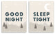 Good Night Sleep Tight Phrase Mountain Landscape Illustration, 2pc, each 10 x 15