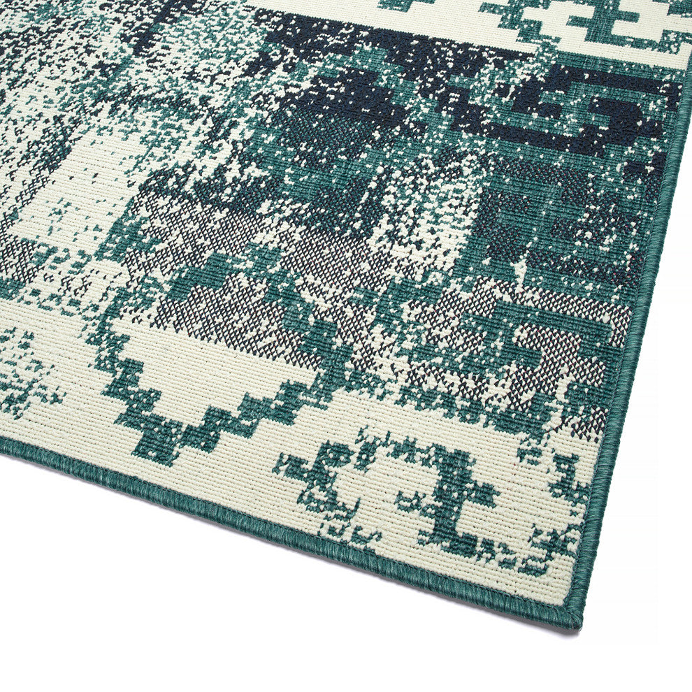 Pianta Teal 3'11" x 5'7" Rectangle Area Rug